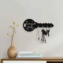 Boho Style Rustic Wooden Key Holder, Creative Porch Key Hook Craft - Multicolor - View 1