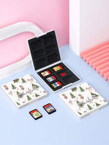 Tempat Penyimpanan Kartrid Game Switch Edisi Natal Kustom untuk Switch 2, Organizer Kartrid Game dengan Nama Kustom, Kompatibel dengan OLED/Switch NS/Switch Lite dengan 12 Slot Kartu Game & 12 Slot Kartu Micro SD, Casing Keras, Lapisan Silikon Hitam, Aksesoris Switch, Hadiah Romantis Musim Semi/Kembali ke Sekolah/Hadiah Natal - MultiWarna - View 9