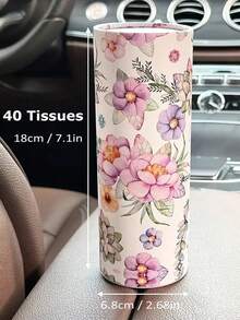 Car Tissues Holder 3pcs,Travel Tissue Tubes Box, Bulk Round ,Napkin Box Round Container,Floral Cup Holder Facial Tissues For Travel.With The Stylish And Modern Packaging, The Tissue Cylinder Looks Like A Decoration Piece Instead Of Rectangular Brick Box,Made Specially For Cars, You Don'T Need To Purchase Any Special Holder For Our Tissue Cylinder. It Is The Best Choice For New Year, Valentine's Day And Christmas.