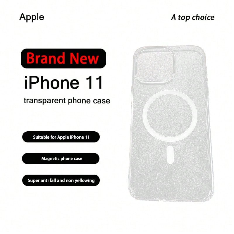 Ốp điện thoại trong suốt Apple iPhone 11, thích hợp cho Apple iPhone 11, ốp điện thoại trong suốt siêu mỏng, sạc từ tính Magsafe, không bao giờ ố vàng, chống trầy xước, chống bám bẩn, chống vân tay, chống rơi, ốp bảo vệ chống rơi, đơn giản và sang trọng cho tất cả PC, độ phân giải cao hoàn toàn cứng, كفرات ايفون, ايفون, غطاء هاتف, كفر ايفون, جراب