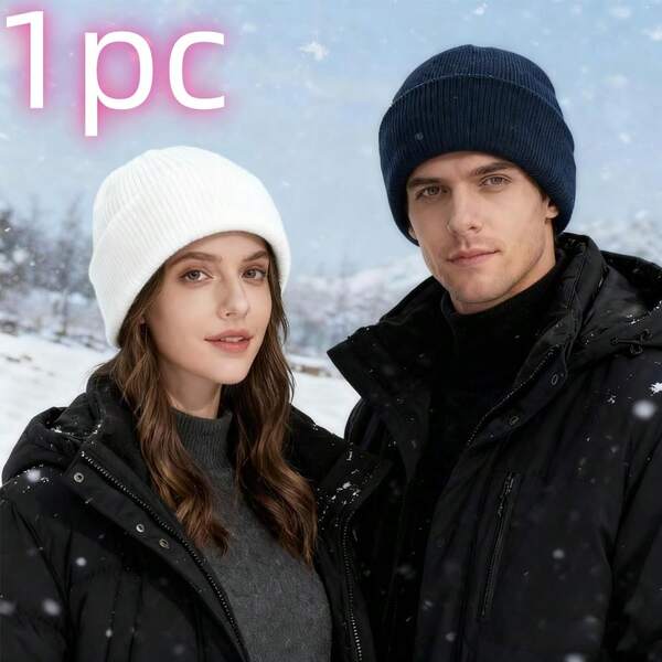 1 Stück Herren & Damen Thermofutter Winter Mütze im Retro-Stil, warme Beanie für kaltes Wetter, winddicht, Herbst/Winter Ausgabe