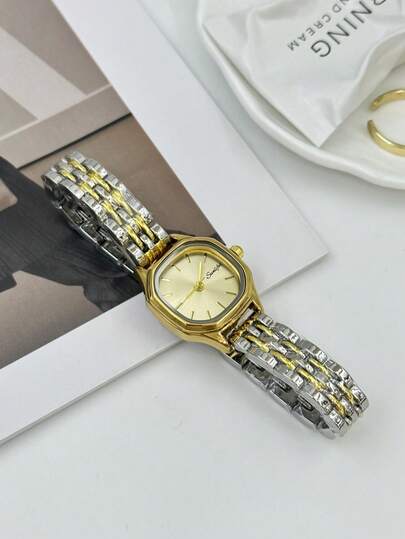 Women's 'One Meter Sunshine' Square Candy Watch, Retro Elegant Style, Perfect For Daily Work And Versatile For Any Occasion