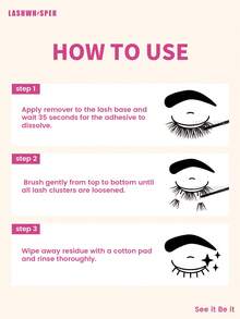 Eyelash Remover (For Cluster False Eyelashes) - DIY Eyelash Glue Remover, Gentle & Soothing False Eyelash Eye Cleanser, Household Glue Solvent - Multicolor - View 6