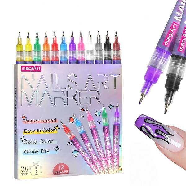 1/6/12 piezas Bolígrafo de puntillismo para uñas, Bolígrafo de puntillismo DIY para uñas, Bolígrafo de pintura de arte de uñas 3D preciso, Juego de bolígrafos de arte de uñas, Secado rápido, Adecuado para DIY en casa y salón, Regalo de arte de uñas para el Día de San Valentín, Regalo de graduación, Regalo de vuelta a la escuela, Regalo de Navidad. (Debido a diferentes lotes de producción, algunos estilos y colores de la caja exterior son aleatorios)