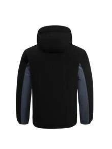 2pcs/Set Boyfriend Style Men Sports & Outdoor Sportswear, Boyfriend Style Men's Professional Sports & EntertainBoyfriend Style Ment Ski Wear Suit, Top & Bottom HX5592 Ski Outfits Black Winter - Black - View 5