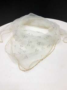 1pc Bandana Rhinestone Scarf, Women's Headscarf With Beaded Trim - Multicolor - View 3