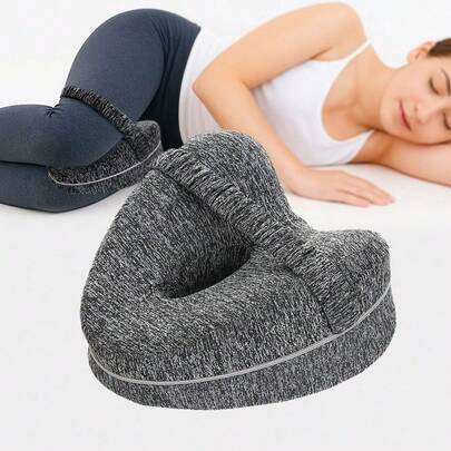 Almohada para las piernas, almohada ergonómica para dormir de lado, almohada de memoria espuma para las rodillas con correa, cojín de apoyo para las piernas, funda extraíble y lavable, ropa de cama, artículos para el hogar