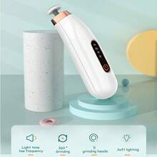 Cortaúñas para Bebés Lima de Uñas Eléctrica Mini Molinillo de Uñas Eléctrico Portátil para Bebés de bajo Ruido con Luz Nocturna para Niños Adultos, corta uñas bebe, lima para bebe accesorios de bebe - Blanco - Ver 2
