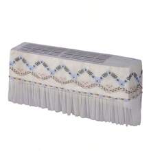 1 件装优雅花卉图案涤纶空调罩 - 可拆卸防尘设计,带荷叶边和花卉图案,奶油色,非常适合卧室和客厅,无需取下即可通电,四季皆宜,厨房装饰,家居用品,母亲节礼物,卧室装饰,花园,厨房装饰,夏季,海滩,旅行必备,房间装饰,柔软舒适,毕业季礼物 - 彩色 - 查看 15