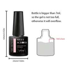 MEET ACROSS Set de 7 piezas de 7ml de esmalte de uñas en gel, de larga duración y resistente, libre de plomo, HEMA y TPO, esmalte de uñas en gel rosa semi-permanente y removible UV, diseño de manicura DIY, todos los productos adecuados para decoración, salón de uñas y manicura en casa - Multicolor - Ver 12