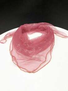 1pc Bandana Rhinestone Scarf, Women's Headscarf With Beaded Trim - Multicolor - View 8