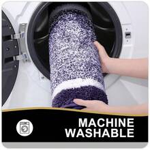 Bathroom Rugs 30x20, Extra Soft And Absorbent Microfiber Bath Mat, Non-Slip, Machine Washable, Quick Dry Shaggy Bath Carpet, Suitable For Bathroom Floor, Tub, Shower (Medium, Purple){Inchcolor_nameinch:InchPurpleandWhiteinch,Inchsize_nameinch:Inch30\Inchx20\Inchinch} - PurpleandWhite - View 6