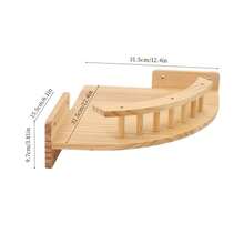 Natural Pine Wood Cat Wall Shelf, Cat Perch, Cat Steps, Wall Corner Cat Hammock, Cat Wall Furniture For Playing, Climbing And Resting