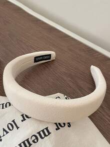 1pc Korean Style Gold Label Minimalist Retro Bowknot Headband, Sponge Crown High Quality Versatile New Early Autumn Bowknot Elegant Non-Woven Headband, All Year Round,Hairband,Hair Hoop Headbands Hair Accessories Head Accessories