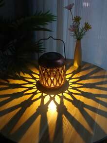 1PC Solarlights,Solar Outdoor Lights,Solar Bamboo Lantern,Solar Lantern Outdoor Waterproof Solar Light For Outdoor Hanging Solar Light Outdoor Solar Light Decoration For Garden,Yard,Patio,Porch,Trees,Lawn,Path,Retro And Exquisite,Metal,European-Style Wrought-Iron Decorative Hanging Ornaments.They Are In A Baroque Style And Serve As Decorative Hanging Pieces,Wall Decor,Room Decor,Home Decor,Fall Decor