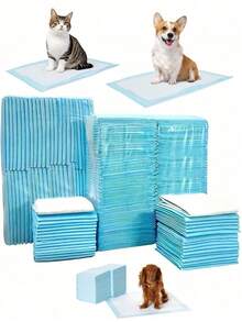100/50/10 pezzi Tappetini assorbenti per animali domestici, tappetini per cani e gatti piccoli con controllo degli odori, assorbenti e impermeabili, adatti per animali domestici di piccola taglia - Multicolore 2 - Visualizzare 2