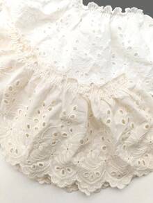 1 Yard Lace Embroidery Trim, 13.5CM Wide Hollow Embroidered Fabric Sewing DIY Decoration