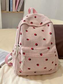 Cord-Rucksack für Frauen, neue koreanische Version vielseitiger Rucksack für weibliche Collegestudenten, Mittel- und Oberschüler, Reiserucksack für den täglichen Weg zur Arbeit, Rucksack mit großem Fassungsvermögen für den täglichen Gebrauch