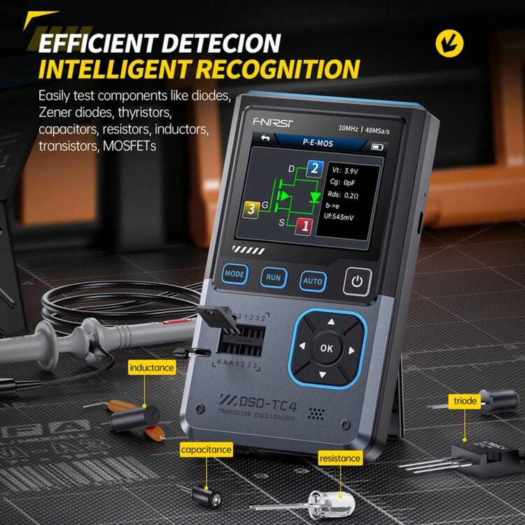 New DSO-TC4 DSO-TC3 3-In-1 Handheld Digital Oscilloscope Transistor Tester Signal Source Portable Electronic Testing Tools - DSO-TC4 選件 - 查看 8