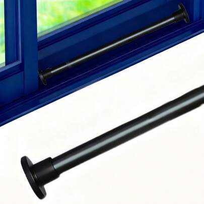 Adjustable Sliding Door Safety Bar, Metal Adjustable Window And Glass Door Safety Bar With Safety Sliding Lock Bar And Rubber Heads - Durable Metal Structure, Enhanced Safety, Fits Most Doors, Home Locks, Door Locks, Fashionable Metal Finish, Sturdy And Durable