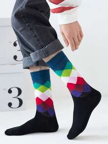 5 Paar Herren Knöchelsocken, bunte Argyle Muster Socken, bequeme weiche Lässig Socken, minimalistische personalisierte Sport Socken