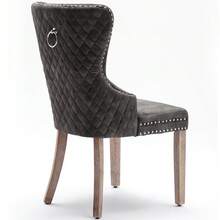 Dining Chairs - Grey + Antique + Rubberwood-1 - View 8