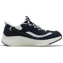 Skechers 女款 CONTOUR FOAM 一腳蹬運動休閒鞋，輕量舒適，適合日常穿著與戶外活動，建議訂購小半號 150412-BKW - 黑色/白色 - 查看 2