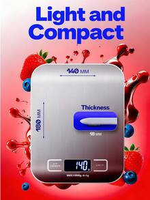 1 pieza Báscula de cocina multifunción de alta precisión, pantalla LCD de acero inoxidable, báscula de alimentos, báscula de espresso, herramienta de cocción precisa, báscula de granos de café, accesorio de cocina, apta para cocinar, hornear, dieta y nutrición, pesaje de té, batería no incluida (medición mínima 5g) - Multicolor - Ver 8