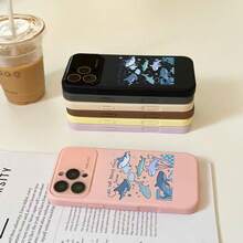 [Nuevo producto] Funda protectora para smartphone con diseño de tiburón de dibujos animados azul. Compatible con phone 17 Pro, 17 Pro, 17, 16 Pro, 15, 14 y 13 Pro/Plus. Lente completa. Combinación de colores mejorada. Disponible en 6 colores. Teléfono - rosa - Ver 6