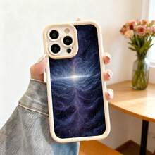 Cubierta de telefono con diseño de galaxia azul y negro para iPhone 14 Pro Max funda protectora con estampado espacial para uso diario y viajes - Blanco - Ver 7