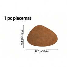 4 件/1 件人造皮革餐垫和杯垫，耐热防滑可洗餐桌垫，北欧风格咖啡垫，适用于厨房餐厅，家居装饰 - 棕色 - 查看 13