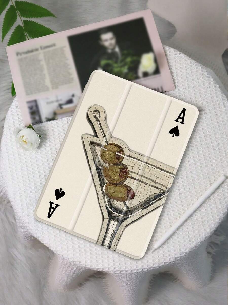 Ốp bảo vệ máy tính bảng họa tiết quân bài cocktail, tương thích với iPad 9.7/10.2/10.5/10.9/12.9/Pro 11 (thế hệ thứ 10), Galaxy Tab S6 Lite 10.4 inch, Kindle Paperwhite 2024 (thế hệ thứ 12), Kindle 2022 (thế hệ thứ 11) và Kobo Clara Color. Được thiết kế với lớp vỏ mềm chống rơi, tích hợp chức năng giá đỡ thông minh/tự động bật/tắt màn hình.