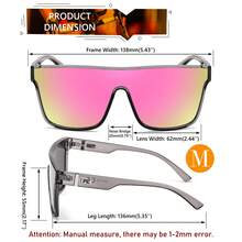 1PC Women Fashion Glasses  , Y2K Mirrored Single Lens In Futuristic Street Style , Gifts Fashionable Outfits Accessories For Women Men , Suit For All Face Shapes And Outdoor Cycling, Running, Mountaineering, Driving Beach Sunnies Party Dance Vacation Daily Clothing Matching 2996 - 008 - 查看 6