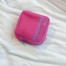 1pc Dopamine Mesh Tofu Cosmetic Bag Coin Purse Lanyard Needs To Be Ordered Separately, Randomly Sent, Portable Breathable Cosmetic Lipstick Storage Bag, Makeup Bag, Portable Travel Bag, Coin Purse, Lipstick Bag, A Small Holiday Gift For Girls, Highly Attractively Storage - Multicolor - View 20