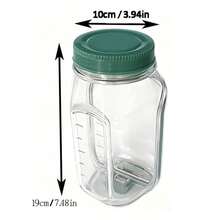1pc Side Opening Salad Jar, Salad Jar, Leak Proof Salad Container, Suitable For Dishwasher Cleaning, Office, Lunch, Picnic, Travel Portable Meal Can - Multicolor - View 2
