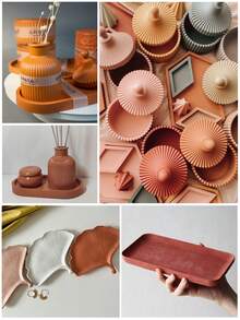 1000g/2.2lb In Bag Resin High Density Plaster Powder Brick Red Plaster Powder For DIY Sculpture Molds,Vases Making Casting Production Material Gypsum Powder In Barrel - Gypsum - View 7