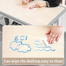 Conjunto de mesa para niños y 6 sillas, mesa para niños pequeños moderna ajustable en altura de 47 pulgadas y conjunto de 6 sillas con patas antideslizantes para escritorio y escritorio con graffiti organizador, mesas de actividades artísticas para preescolar para 6 personas. - Verde - Ver 3