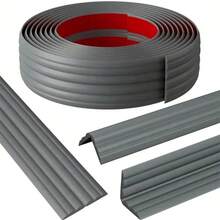 118 pulgadas Protector de esquina de pared flexible de PVC, Tira de borde de plástico autoadhesiva para esquinas de paredes interiores/exteriores, techos, encimeras, pisos, protección de azulejos y decoración para la sala de estar