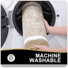 Bathroom Rugs 24x16, Extra Soft And Absorbent Microfiber Bath Mat, Non-Slip, Machine Washable, Quick Dry Shaggy Bath Carpet, Suitable For Bathroom Floor, Tub, Shower (Small, Beige){Inchcolor_nameinch:InchBeigeandWhiteinch,Inchsize_nameinch:Inch24\Inchx16\Inchinch} - 米色和白色 - 查看 7