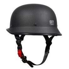 Crown Racing Mũ bảo hiểm xe máy cổ điển mùa hè bằng sợi carbon nửa đầu theo tiêu chuẩn DOT - Nhiều màu - Xem 6