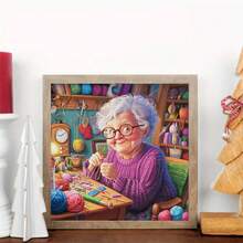1 Set - Grandma's Handcraft Cross Stitch Kit, DIY Needlework Art Materials, 11CT Cross Stitch Decorative Painting, Creative Handmade Stress Relief Gift. Complete Home Decor Printed Cross Stitch Craft, Suitable For Home Decor Knitting Art. Frame Not Included - Multicolor - View 12