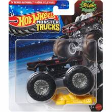 Hot Wheels 怪兽卡车玩具，鲨鱼恐龙狂暴龙，1:64 比例压铸车辆收藏玩具卡车，带巨型车轮，2026 版儿童及收藏家玩具车，合金野性大脚怪惯性男孩越野攀爬沙滩玩具车 1 件