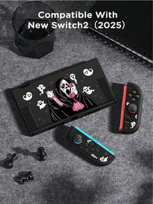 1 pieza Funda protectora con diseño de fantasma, compatible con Switch OLED/Switch NS/Switch Lite, también se ajusta a la nueva Switch2 (2025), a prueba de polvo, resistente a arañazos, portátil - Multicolor - Ver 16
