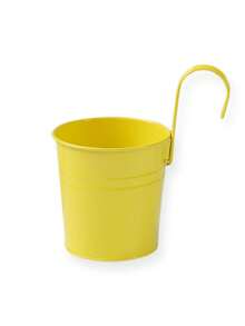 1 Peça Vaso de Flores de Ferro Suspenso para Cerca, Varanda, Jardim, Decoração Doméstica, Suporte de Flores com Ganchos Removíveis, Preto, Multicor