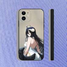 O-Overlord Albedo Phone Case Cover Compatible With  17, 16, 15, 14, 13, 12, 11, Pro, Max, Plus, Air, X, XS, XR, SE, 8, 7, Mini, Soft Black Funda, Cover Compatible With  17 Case,  17 Pro Case,  17 Pro Max Case - Z7 - Xem 5
