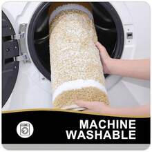OLANLY Bathroom Rugs 30x20, Extra Soft And Absorbent Microfiber Bath Mat, Non-Slip, Machine Washable, Quick Dry Shaggy Bath Carpet, Suitable For Bathroom Floor, Tub, Shower (Medium, Light Beige){Inchcolor_nameinch:InchLightBeigeandWhiteinch,Inchsize_nameinch:Inch30\Inchx20\Inchinch} - 淺米色和白色 - 查看 6