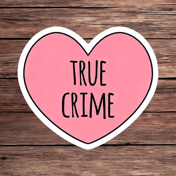 1 Stück Herz True Crime Aufkleber, True Crime Podcast Aufkleber, True Crime Aufkleber Set, Laptop Aufkleber, wasserfester Aufkleber für Wasserflasche, ästhetische Computer Aufkleber, Vinyl Aufkleber für True Crime Fans, ablösbarer Aufkleber für Trinkbecher, perfektes Geschenk für True Crime Podcast Liebhaber, vielseitiges Design für Laptop, Wasserflasche, Computer, ideales Geschenk für die angesagte True Crime Community