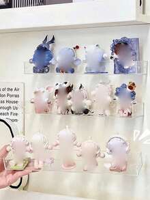 1pc/2pcs/6pcs Transparent Display Stand, Wall-Mounted Blind Box, Handmade Storage Box, Small Transparent Display Stand