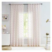 Dusty Pink Floral Curtains 96 Inches Long Feminine And Flowy Victorian Lace Sheer Curtains Rod Pocket 52 X 96 Inch Dusty Pink - Multicolor 639 - View 4