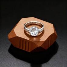 High-Quality Stainless Steel, Hypoallergenic, Exquisite Silvery Fade-Resistant Moissanite Ring For Fall And Winter Daily Wear; Valentine's Day, A Delicate Gift For Women, Local Warehouse - 7 - 查看 2